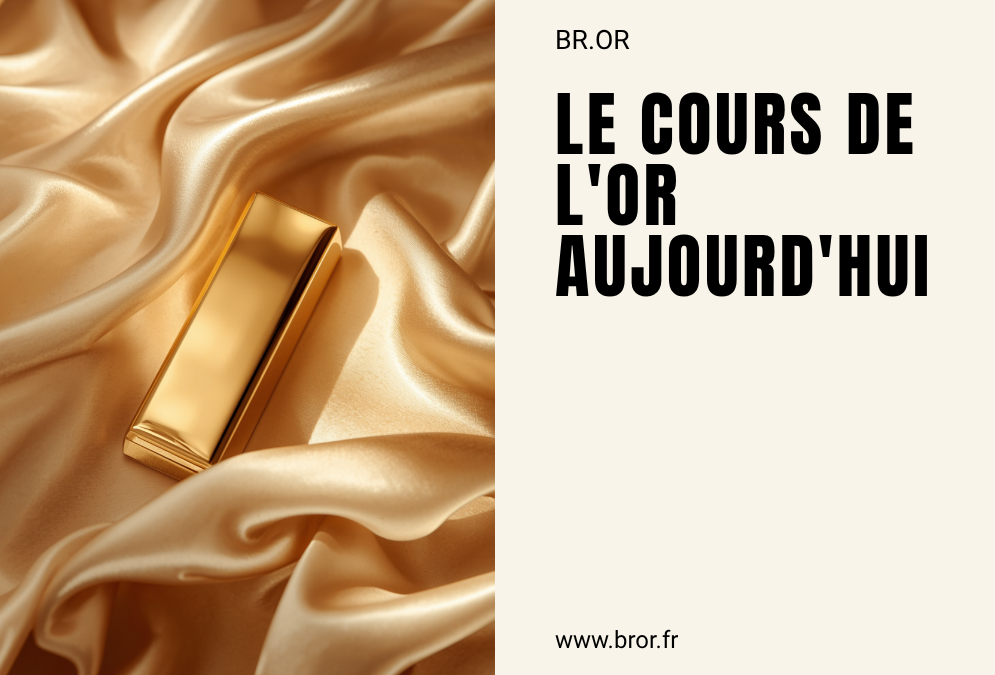 Le cours de l'or aujourd'hui chez BR.OR - lingot d'or et flèche ascendante dorée symbolisant la hausse du cours