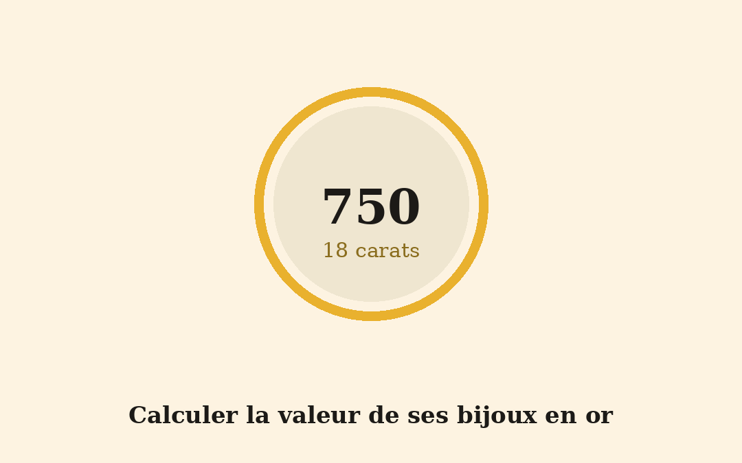 calculer la valeur de ses bijoux en or - poinçon 750, 18 carats