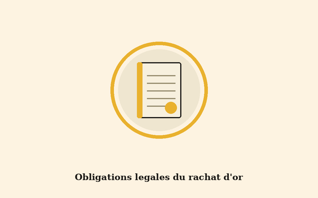 obligations légales du rachat d'or - Livre de Police BR.OR