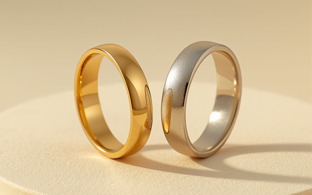 Or gris rachat valeur, bague en or gris et bague en or jaune BR.OR