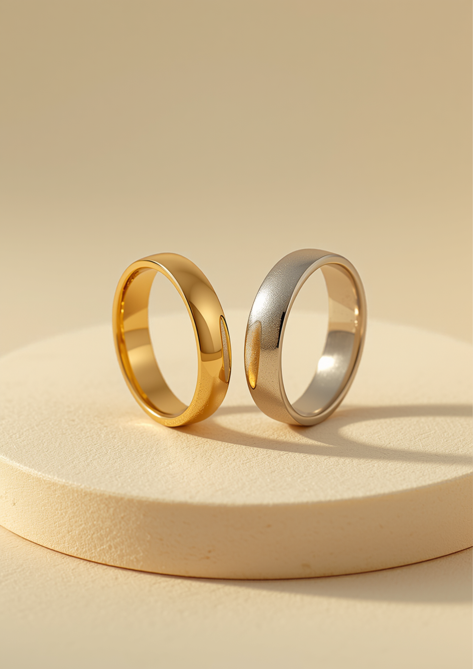 Rachat or gris : comparaison entre une bague en or gris et une bague en or jaune chez BR.OR